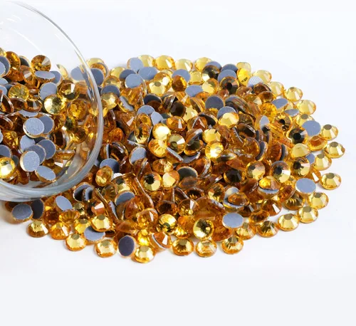 Vista 149 de 6000 PIEZAS Diamantes de Imitación Hotfix a Granel, Diamantes Naranja para Manualidades y Ropa, Diamantes de Imitación para Decoración DIY, SS10