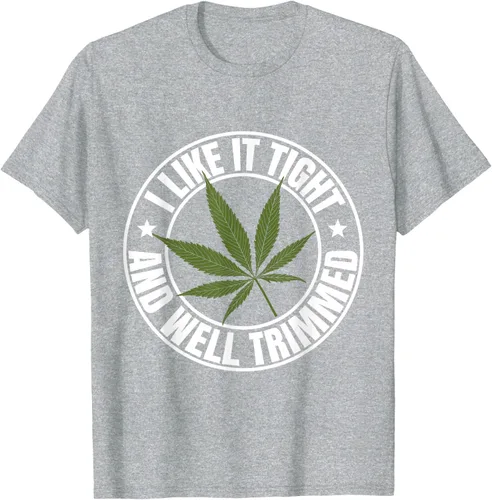 Vista 37 de Weed Cannabis Medical Marihuana I Like It Camiseta ajustada y recortada, Negro, S