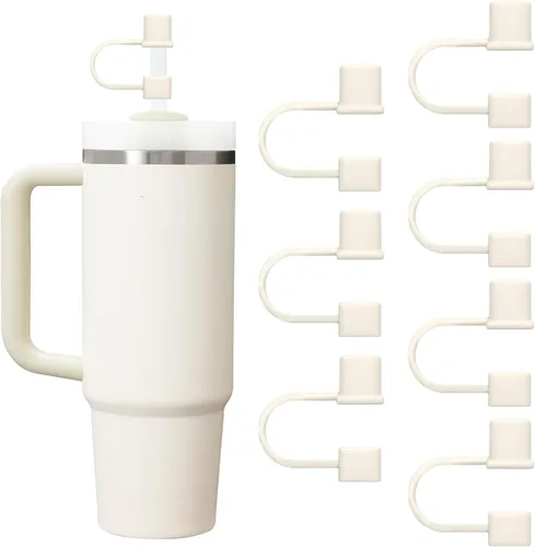 Vista 12 de 7 Piezas Tapas Protectoras de Pajilla para Copa Stanley, Simples de 10mm (0.4 pulgadas) Tapas de Pajilla de Silicona para Accesorios de Vaso Stanley