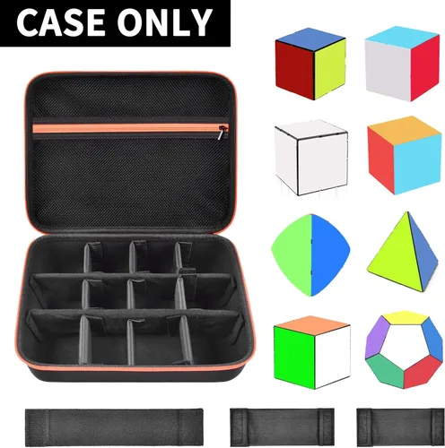 Vista 2 de Speed Cube - Estuche de almacenamiento compatible con Rubik Cube para cubos de rompecabezas mágicos GAN, soporte para bolsa de transporte con malla