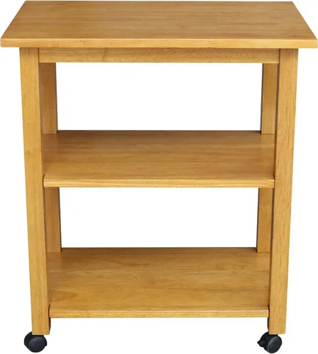 Vista 2 de International Concepts - Carrito mediano para microondas, color roble MEDIUM OAK