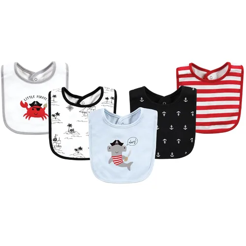 Vista 37 de Hudson Baby Baberos unisex de algodón para bebé, nube rosa, talla única (paquete de 2)