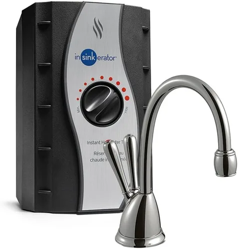 Vista 2 de InSinkErator Sistema dispensador instantáneo de agua fría y caliente - Grifo y tanque, cromo, HC-View-C y F-1000S Sistema de filtración de agua