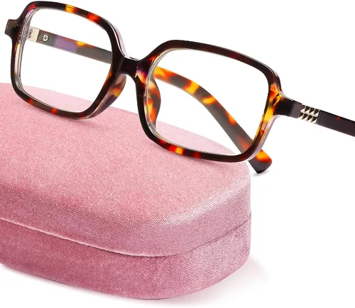 Vista 13 de livho Blue Light Glasses for Women – Y2K Aesthetic Frame with Blush Pink Case, 90s Vibe for Screen Time Blue Light Blocking