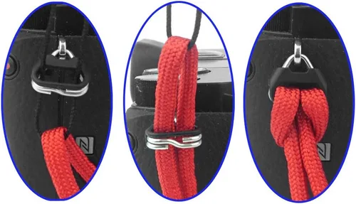Vista 6 de Correa de muñeca ajustable 550 Paracord para cámaras réflex digitales, compactas
