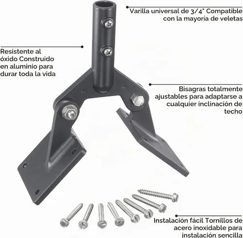 Vista 2 de Good Directions 401AL - Soporte de techo ajustable de aluminio, color negro