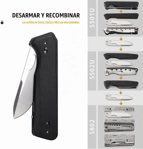 Vista 6 de ROXON S501U 2 in 1 Folding Scissors and replaceable blade with belt clip