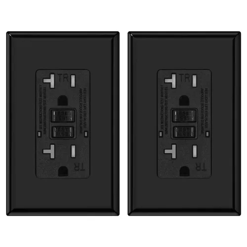 Vista 11 de Micmi Salida GFCI, receptáculo GFI resistente a manipulaciones con indicador LED, interruptor de circuito de falla de tierra de prueba automática