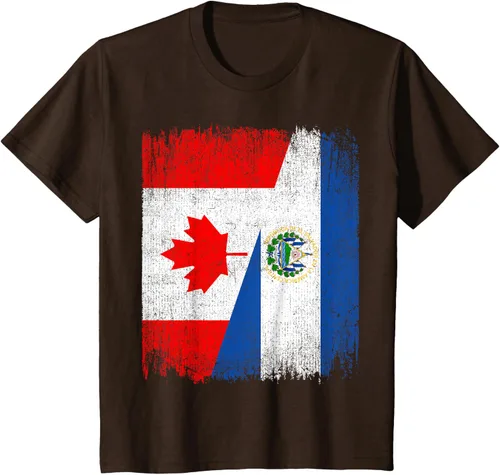 Vista 38 de Camiseta Half Canada El Salvador Flag Canadian Salvadoran Pride Roots
