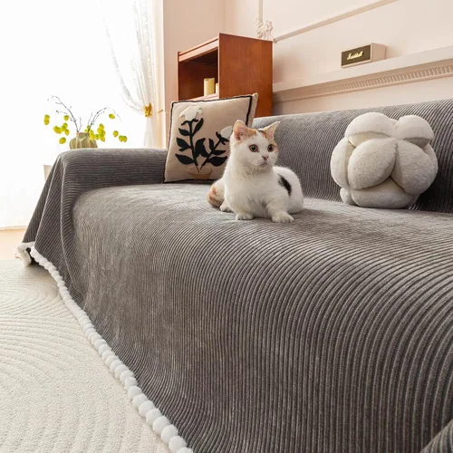 Vista 68 de ROOMLIFE Funda de sofá con estampado de leopardo para sofá de 3 plazas, lavable, protector de muebles para perros, funda de sofá suave
