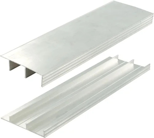 Vista 8 de Outwater Pista de puerta corredera de aluminio de 36 pulgadas para paneles de madera de 1/2 pulgadas, acabado de molino