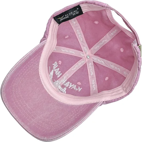 Vista 6 de Gorra de béisbol ajustable lavada con diseño de Kayak Hair Don't Care para mujer