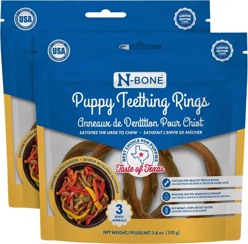 Vista 14 de N-Bone Anillo de dentición para cachorros de 3 anillos, sabor a pollo