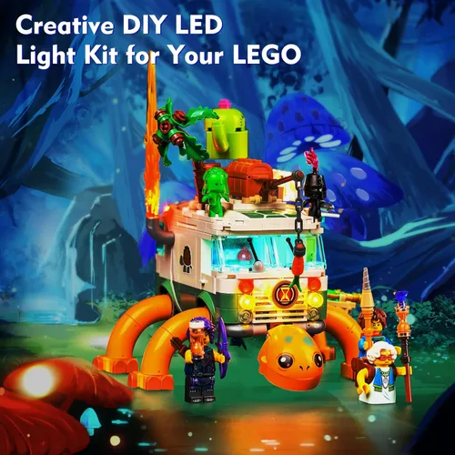 Vista 7 de LocoLee Kit de luces LED compatible con Lego dreamzzz Mrs. Castillo's Turtle Van 71456, 2023, juego de iluminación creativa, accesorios compatibles