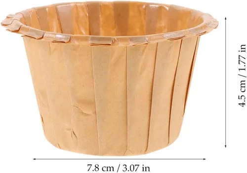 Vista 2 de HEMOTON Copas para hornear cupcakes, 100 unidades, forros de papel para magdalenas, moldes de papel para hornear, postre sin olor