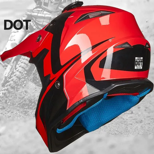 Vista 4 de ILM - Cascos de motocross para niños y jóvenes, para bicicleta todoterreno, ATV, con forro supersuave, soporte para cámara, para hombres y mujeres