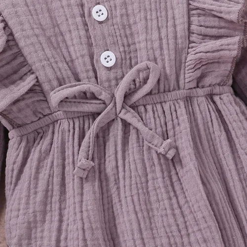 Vista 5 de Ropa de bebé recién nacida overol de manga con volantes trajes lindos para niñas