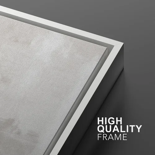 Vista 191 de SIGNFORD - Set de obras de arte en lienzo enmarcado para pared, ilustraciones abstractas de neblina del desierto en tonos neutros beige y marrón