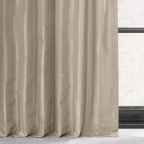 Vista 5 de HPD Half Price Drapes - Cortinas opacas para dormitorio y sala de estar - Cortina opaca de tafetán de seda sintética 127 x 213 cm (1 panel)