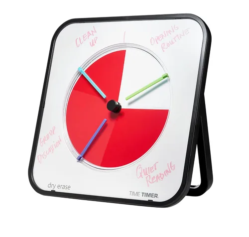 Vista 2 de TIME TIMER MAX - Temporizador analógico visual extragrande de 17 pulgadas, 8 ajustes de duración, caras intercambiables, alerta opcional, sin tictac