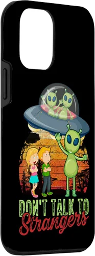 Vista 3 de Funda para iPhone 12 mini UFO Don't Talk To Alien Strangers Extraterrestrials
