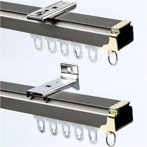 Vista 11 de Heavy Duty Ceiling Curtains Track Aluminum Curtain Rail Silent Curtain Rod Sliding Rail Pole System Wall Mount Room Divider for Windows, RV, Camper