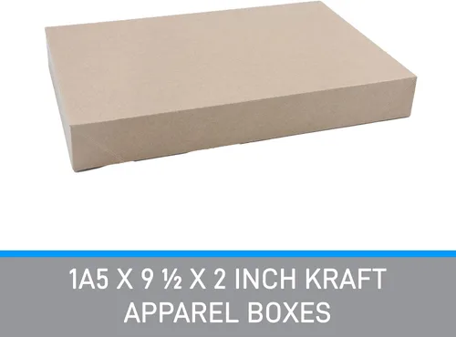 Vista 2 de SSWBasics Cajas de ropa Kraft de 15 x 9 ½ x 2 pulgadas - Caja de 100