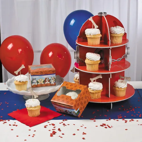 Vista 4 de Fun Express - Soporte para cupcakes en forma de boca de incendio, 15 1/2 x 11 pulgadas