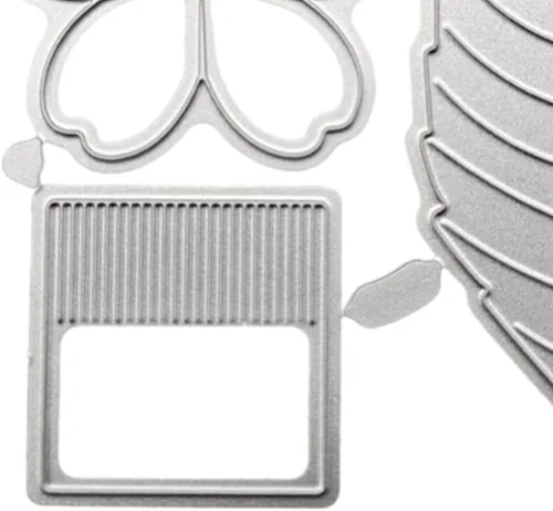 Vista 6 de Troqueles de metal 3D de arte de flores y hojas, troqueles de corte para hacer tarjetas, troqueles de relieve para álbumes de recortes, decoración