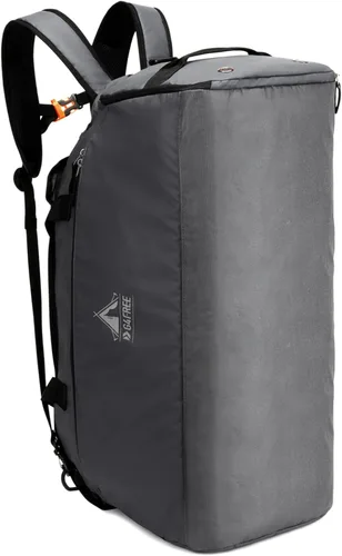 Vista 7 de G4Free Bolsa de gimnasio de 60 L, bolsa de lona de 3 vías con compartimento para zapatos y bolsillo húmedo para hombres y mujeres, mochila de lona