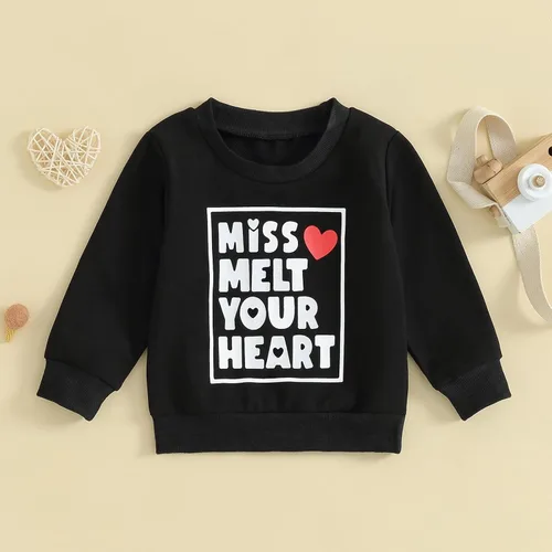 Vista 136 de Sudadera con cuello redondo para el día de San Valentín para bebé, niña, niño, para el día de San Valentín