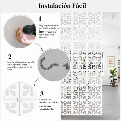 Vista 4 de 12PCS Divisor de habitación colgante Panel de pantalla de pared Paneles