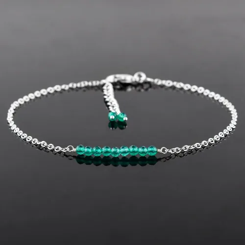 Vista 2 de Natural Gemstone Beaded Bar Anklet for Women
