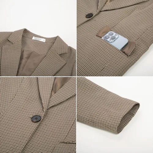 Vista 6 de JASAMBAC Womens Blazers for Work Lapel Open Front Long Sleeve Suit Jackets Work Jacket for Business Lady