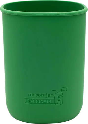 Vista 9 de Paquete de 2 fundas de silicona de medio galón gris carbón de 64 onzas para proteger tarros Mason Mason Jar Lifestyle