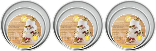 Vista 12 de Wilton - Juego de moldes redondos de aluminio, sin PFAS, 4 piezas
