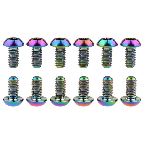 Vista 14 de Tornillos de titanio Torx M5x10 Freno de disco de bicicleta (negro)