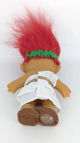 Vista 2 de Muñeca Troll Pelo Rojo Reto Vintage Antiguo 5 pulgadas Bingo Buena Suerte