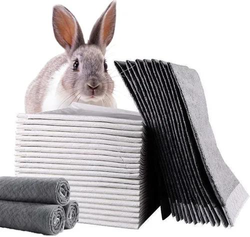 Vista 8 de Tfwadmx Almohadillas para orinar de conejo, 20 piezas de 18 x 13 pulgadas, desechables, a prueba de fugas, superabsorbentes, para cachorros