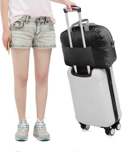Vista 4 de WANDF - Bolsos de lona plegable en tamaños de 16 a 22 pulgadas y con volúmenes de entre 5.28 a 13.2 galones para viajar, llevar al gimnasio