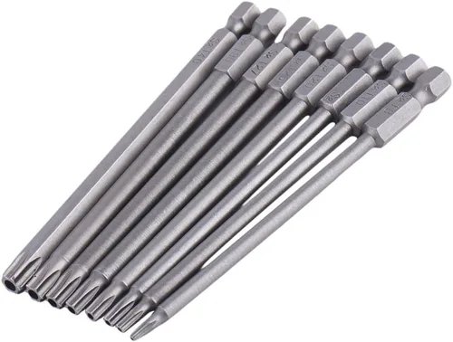 Vista 3 de Yakamoz 8pcs 3.937 in Longitud 1/4 pulgada Hex Shank Magnético Torx Seguridad Destornillador Eléctrico Bits Set
