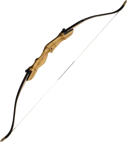 Vista 6 de SAS Spirit - Arco de madera recurvo juvenil de 62 pulgadas para Solo lazo blanco