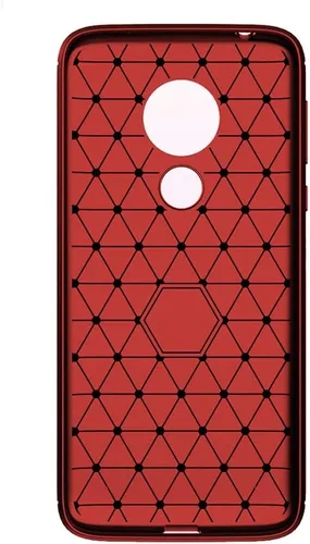 Vista 4 de Funda para Moto G7 Play/MotoG7 Optimo XT1952DL/Tmobile Revvlry con protector de pantalla de vidrio templado y accesorios para celda Slim TPU