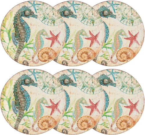 Vista 10 de UP UPware - Juego de platos redondos para ensalada de melamina de cangrejo, platos redondos para risotto, pasta y ensalada, sin BPA, aptos