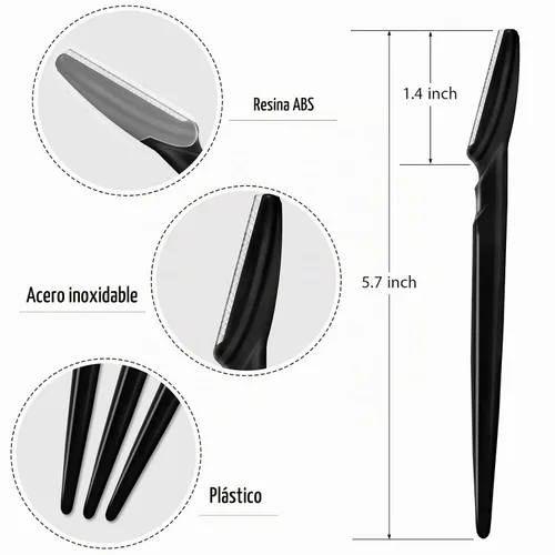 Vista 6 de HFATMOS 12 maquinillas de afeitar para cejas, maquinillas de afeitar