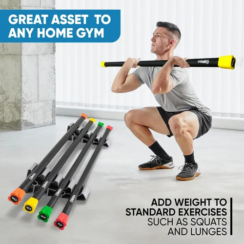 Vista 5 de Weighted Bar Set - Weighted Bars for Exercise