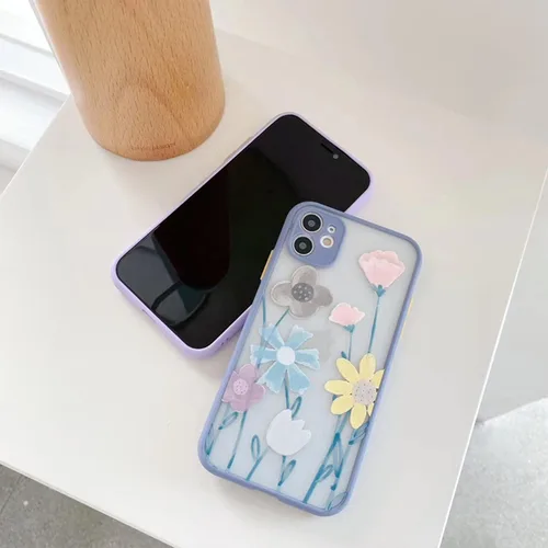 Vista 3 de Ownest Funda compatible con iPhone 12 [no es compatible con iPhone 12 Pro de 6.1 pulgadas] para parte trasera de policarbonato transparente Azul