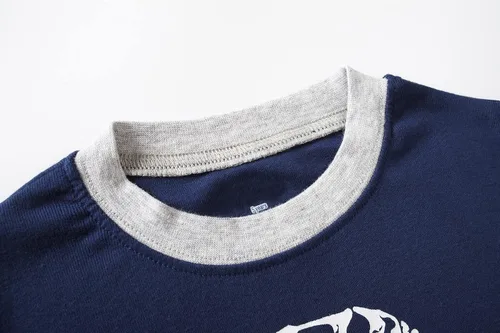 Vista 5 de Family Feeling - Conjunto de 2 piezas de pijama de Navidad a rayas para niños y niñas, 100% algodón