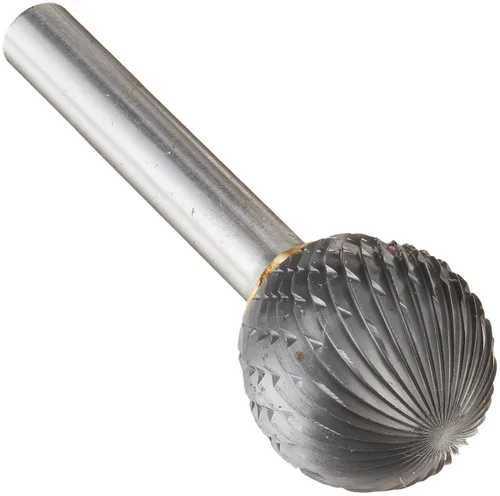 Vista 92 de Drill America SA-1 Rebaba de carburo/lima giratoria cilíndrica de doble corte para amoladora de troquel de 1/4" de diámetro x 5/8" de longitud