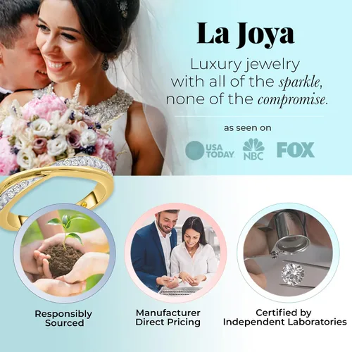 Vista 2 de La Joya 14 CT TW Certified Lab Created Diamond Bands for Women Solid 10k Yellow or White Gold Diamond Wedding Rings, Anniversary Bands, Promise